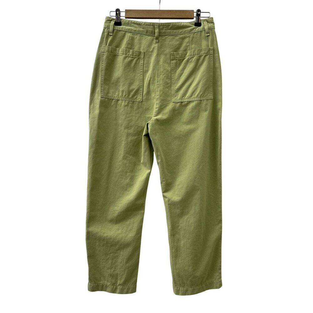 The Great Vintage Straight Relaxed Fit Pants Flat Front Pockets Green Women 28 - Picture 3 of 16